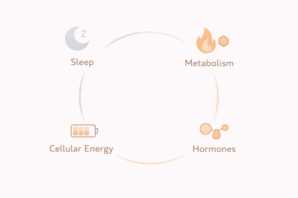 Sleep, metabolism, and hormones affecting energy levels after age 30