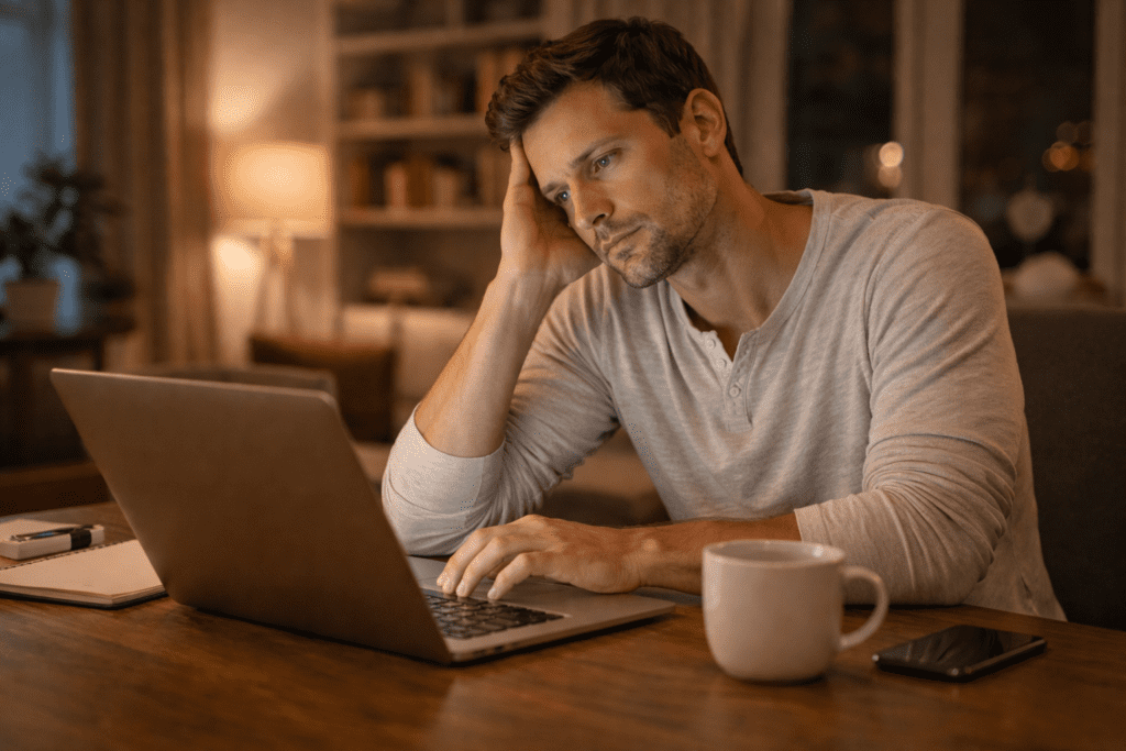 Low energy levels after 30 caused by long work hours and mental fatigue