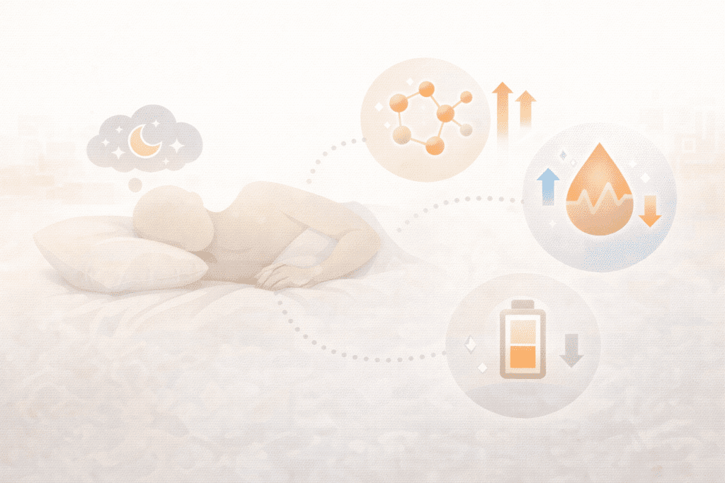 Diagram showing how lack of sleep affects hormones and metabolism